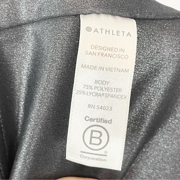 Athleta Elation Ultra High Rise Tight Athletic Leggings Woman size S Metalic - Picture 6 of 7